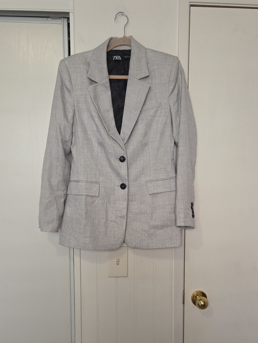 Zara Light Gray Tailored Women's Blazer